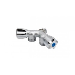 У-образен кран ДВОЕН - за пералня и съдомиялна 1/2"х3/4"х3/4"